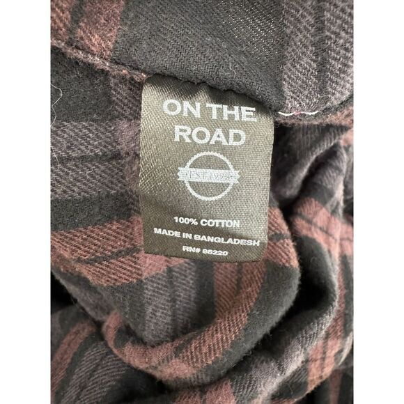 Great Outdoors On The Road Men's Slim Fit Long Sleeve Plaid Button Up Flannel M - Picture 4 of 5